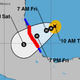Projected path of hurricane Katia. The red strip represents areas in which hurricane watches are in effect. (Image: NOAA)